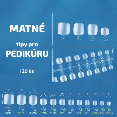 Koskoe Tipy na pedikúru matné 120 ks – Zboží Dáma