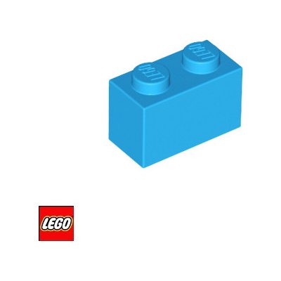 LEGO® 3004 Kostka 1x2 Tmavě-Azurová – Zbozi.Blesk.cz