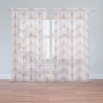 Záclony Bledě růžové pletení: 2 ks - 150x250 cm - Sablio – Hledejceny.cz