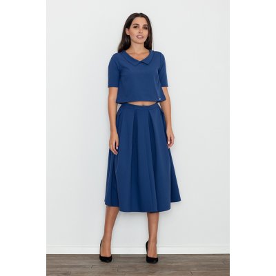 Figl set crop top + dlouhá sukně m579 navy – Zboží Dáma