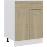 Petrashop Spodní skříňka se zásuvkou dub sonoma 60x46x81,5 cm dřevotříska – Zboží Dáma