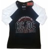 Dámská Trička AC/DC Hard As Rock Raglan Black&White