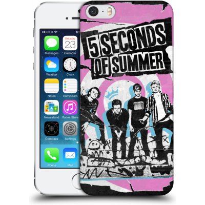 Pouzdro HEAD CASE Apple Iphone 5/5S/SE 2015 5 Seconds of Summer - hudební skupina růžový odstín – Zboží Mobilmania
