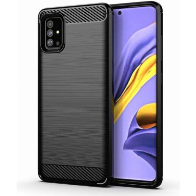 Pouzdro Carbon Brushed Samsung Galaxy A71 Černé