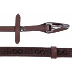 QHP Otěže PresTeq s karabinou a zarážkami hnědé – Zboží Dáma