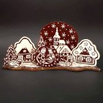 AMADEA Dřevěný skládací betlém perníkový 3D 22 cm – Hledejceny.cz
