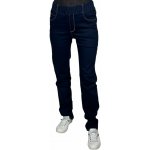 Dámské modré džíny s gumou v pase modré – Sleviste.cz