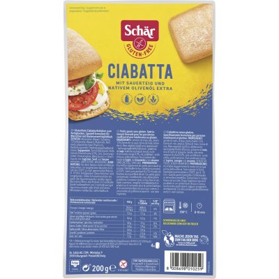 SCHÄR Ciabatta vícezrnné pečivo bez lepku 200 g – Zbozi.Blesk.cz