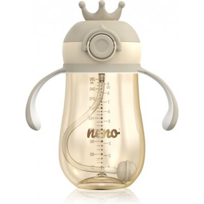 Neno Mio 2 tréninkový hrnek s brčkem Brown 280 ml – Zboží Mobilmania