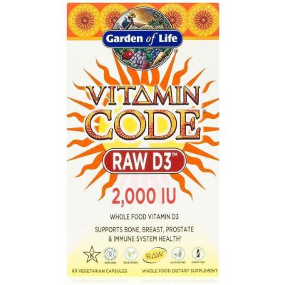 Garden of Life Vitamin D3 Raw 2000IU 60 kapslí