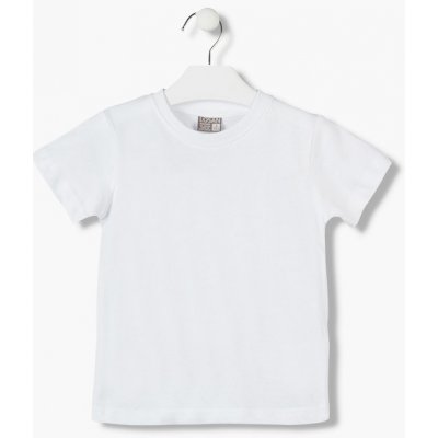 LOSAN Chlapecké jednobarevné tričko krátký rukáv Bílá – Zboží Mobilmania