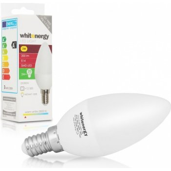 Whitenergy LED žárovka SMD2835 C37 E14 3W teplá bílá