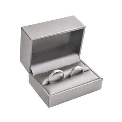 Šperky4U Dárková krabička na snubní prsteny, kovově šedá KR0170-GR