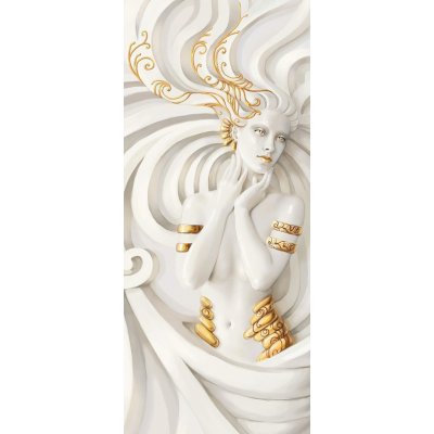 Textilomanie Fototapeta na dveře GOLDEN MERMAID 86x200 cm – Zboží Mobilmania