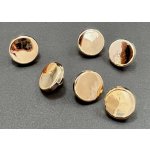 Pokovený knoflík se spodním přišitím - světlá zlatá - průměr 1,25 cm – Zboží Dáma