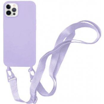 Pouzdro Appleking silikonové s nastavitelným popruhem iPhone 11 Pro Max - fialové