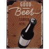 Obraz Nástěnná kovová cedule Good beer - 33*25 cm