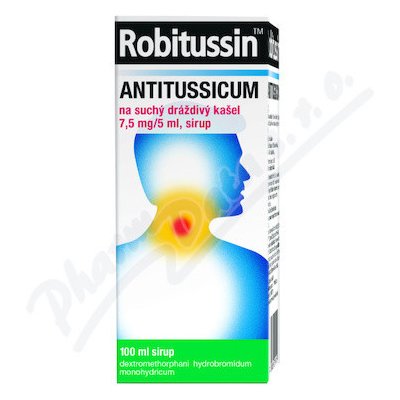 Robitussin Antitussi.suchý kaš.7.5mg/5ml sir.100ml 7,5MG/5ML SIR 100ML – Hledejceny.cz