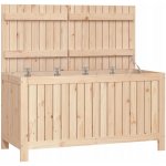vidaXL box 121 x 55 x 64 cm masivní borové dřevo 823843 Přírodní – Zboží Dáma