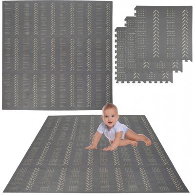 Humbi pěnová puzzle podložka 9 ks šedá 180 × 180 × 1 cm – Zboží Dáma