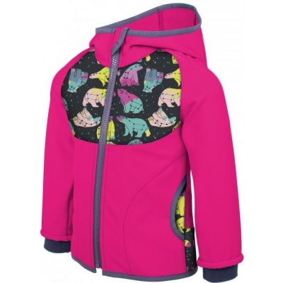 Unuo Dětská softshellová bunda s fleecem Basic Fuchsiová Souhvězdí medvěda – Hledejceny.cz