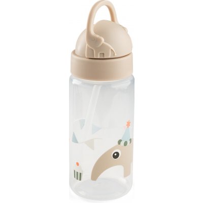 DONE BY DEER Dětská láhev s brčkem Celebration 350 ml písková – Sleviste.cz
