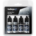 Vallejo: True Metallic Metal Sterling Silver 4 Colour Paint Set – Hledejceny.cz