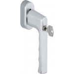 Hoppe Okenní klička Hamburg SecuForte uzamykatelná 7/32-42 mm, M5x45 mm + M5x50 mm, 45° - F1 stříbrná – HobbyKompas.cz