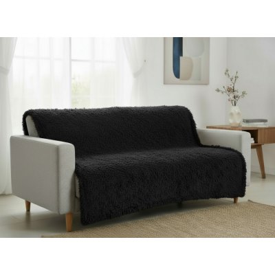 Mybesthome Přehoz na sedačku - pohovku TERCA černá 170x210 cm – Zboží Mobilmania