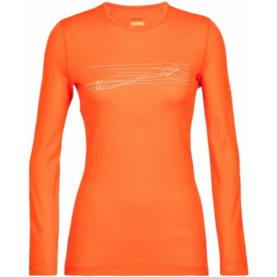 Icebreaker 200 Oasis LS Crewe Ski Stripes Flash