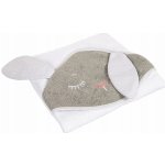 Canpol babies Měkká osuška s šedou kapucí a ušima 100x100cm KRÁLÍČEK – Zboží Dáma