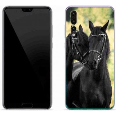 Pouzdro mmCase Gelové Huawei P20 Pro - dva černí koně – Zboží Mobilmania