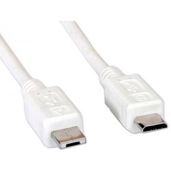 Value 11.99.8753 USB 2.0 microUSB A(M) - microUSB B(M), 1,8m, bílý