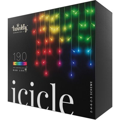 Twinkly TWI190STP-TEU LED RGB Venkovní vánoční závěs 190xLED 11,5m IP44 Wi-Fi TW0011