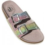 BF BA5251119 dětské pantofle v duhové třpytkaté – Zboží Mobilmania