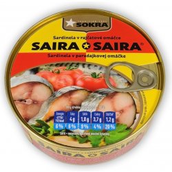 Sokra Saira sardinela v rajčatové omáčce - 240g