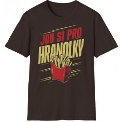 Tričko s potiskem Jdu si pro hranolky Unisex Softstyle Dark Chocolate