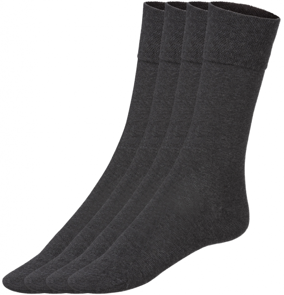 Livergy pánské ponožky s BIO bavlnou 4 páry antracitová