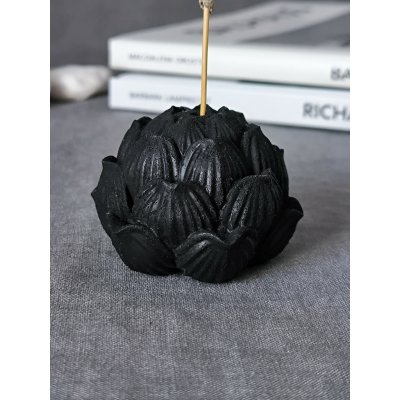 Dess Craft Studio LOTUS Stojan na vonné tyčinky ve tvaru lotosu ručně odlévaný Barva 2 Obsidian Matte – Hledejceny.cz