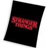 Dětská deka Carbotex Coral fleece deka Stranger Things motiv Black