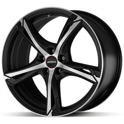 Ronal R62 7,5x18 5x114,3 ET50 matt black polished – Zboží Mobilmania