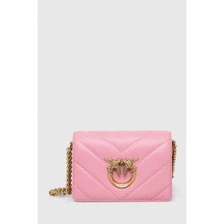 Pinko kožená kabelka růžová 100067.A136
