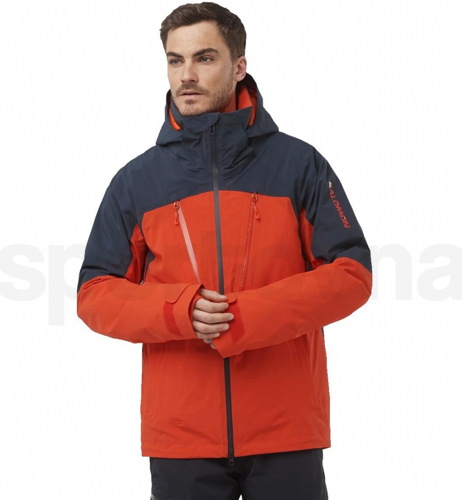 Salomon Brilliant JKT M LC2142500 fiery red/carbon