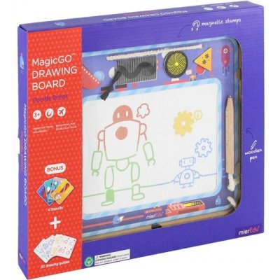 MierEdu Magická magnetická malovací tabulka robot – Sleviste.cz