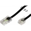 síťový kabel Goobay 68530 telefonní RJ45 - RJ11, 3m, černý