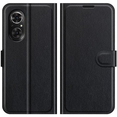 Litchi PU kožené peněženkové pouzdro na mobil Huawei Nova 9 SE - černé – Zboží Živě