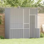 Vidaxl Ptačí klec šedá 215 x 78 x 200 cm pozinkovaná ocel – Zbozi.Blesk.cz