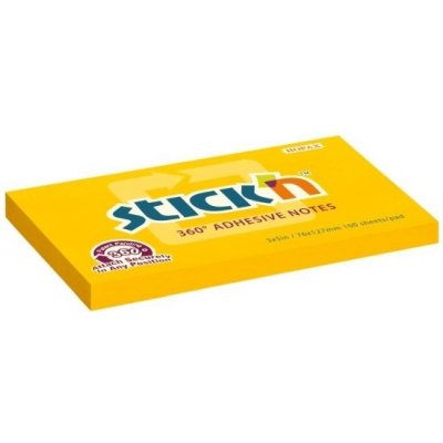 Bloček samolepicí 76x127 mm, 360°, 100 lístků, oranžový – Hledejceny.cz