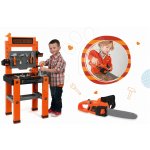 Smoby detská pracovná dielňa Black+Decker so 79 doplnkami+elektronická motorová píla+elektronická zbíjačka – Zboží Mobilmania