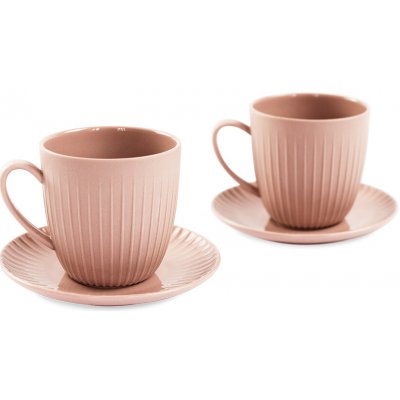 WD Lifestyle Porcelánový set 2 šálků na espresso růžová 110 ml – Zboží Mobilmania